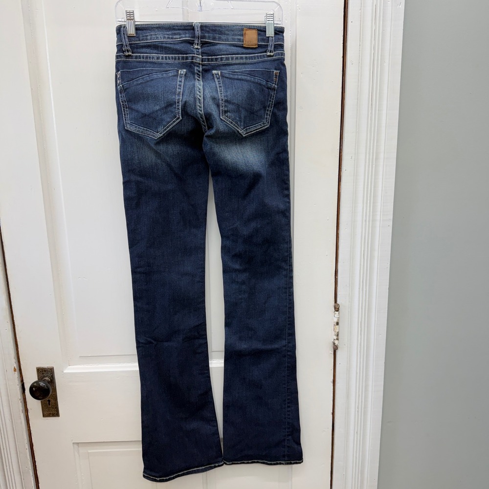 BKE Stella Bootcut Jeans Dark Wash Distressed 25XL 25 x 33.5 Long Tall ABK4308 - Picture 5 of 8
